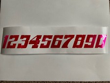 Discounted Chrome Pink  #’s0-9 Decal Sheet   1/8-1/10-1/12RC  Box L