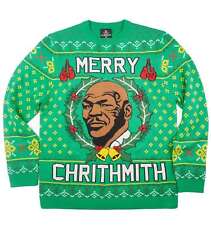 Merry Chrithmith Mike Tyson Funny Ugly Christmas Knitted Sweater Xmas Party