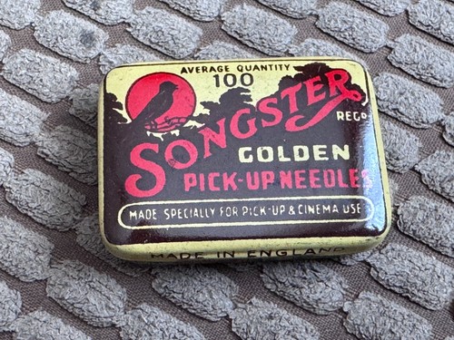 Original gramophone needle tin - original,