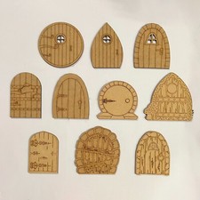Fairy Doors Laser Cut 3mm Wooden MDF 10 Designs Pixie Elf Door Decorate Your Own