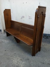 Antique solid church pew monks bench  settle hall bench seat 