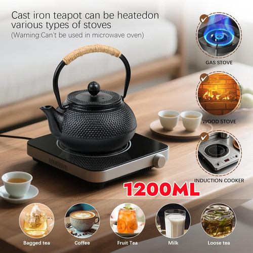 Cast iron japanese teapot with - iron,