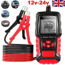 12V 24V Car Battery Tester LCD Load Analyzer Cranking Charging Diagnostic Tool