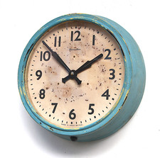 BRITISH 1950s SMITHS Midcentury Vintage Industrial Factory Bakelite Wall Clock