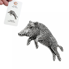 Wild Boar Pin Badge Pewter