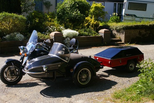 Motorcycles and sidecar - motorcycles,