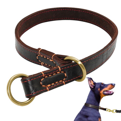 Leather slip dog collar soft - dog,