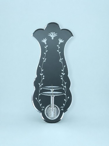 Vintage mirrored wall candle - vintage,