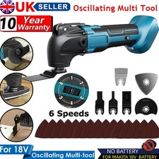 👍 Cordless Multi Tool Oscillating Sander Cutter 6 Speeds for Makita 18V Battery