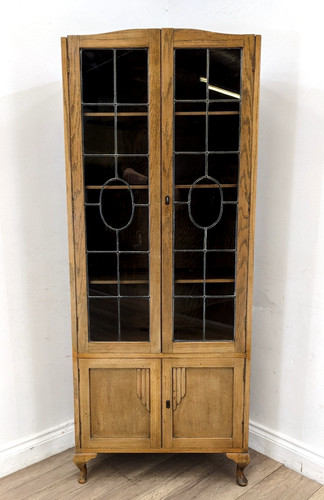 Bookcase art deco oak - bookcase,