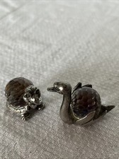 Turtle And Swan Fireball Crystal Ornament Miniature