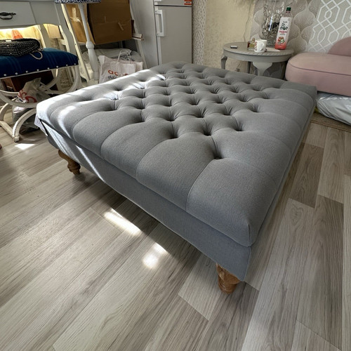 Modern grey square tufted - modern,