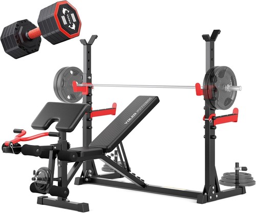 Adjustable weight bench with - bench,