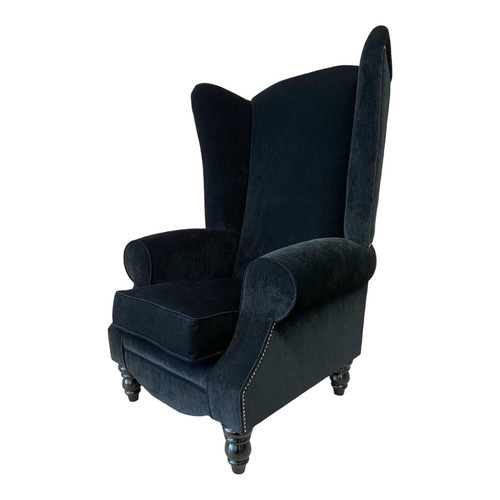 Wing back queen anne fireside - back,