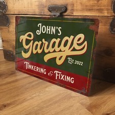 Personalised Garage Sign Metal