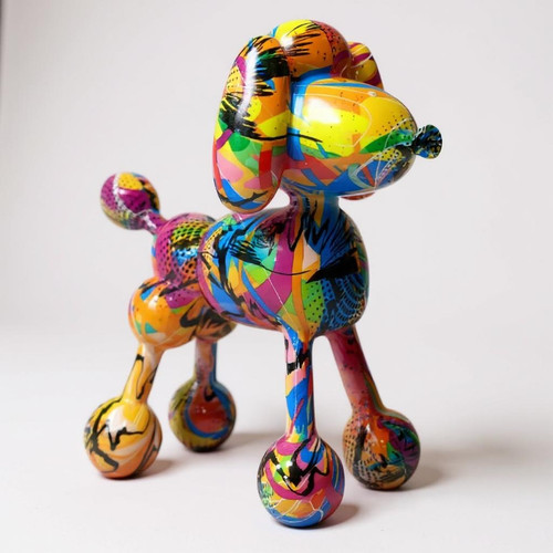 Graffiti poodle ornament dog - ornament,