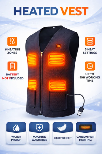 Usb heated vest - heated, electric
