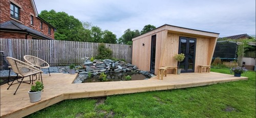 Timber garden room from - garden,