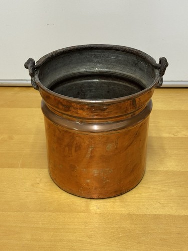 Antique copper coal bucket - antique,
