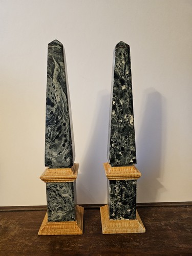 Vintage obelisk columns pair - columns,
