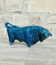 Vintage Mid Century Deep Blue