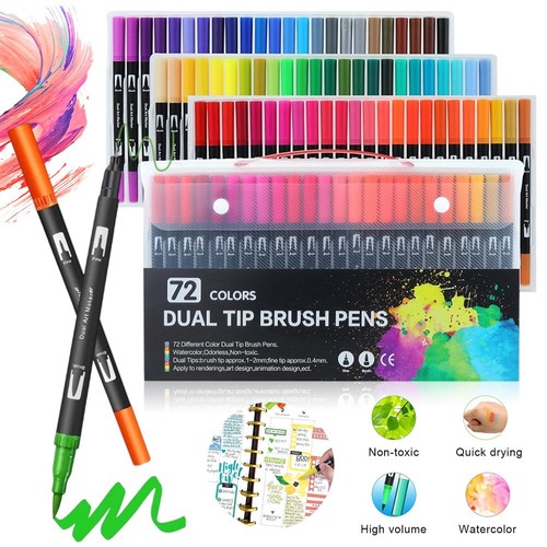 Dual tip brush pens - pens, drawing