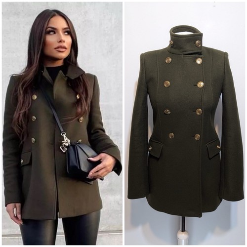 Zara green tailored - green, buttoned