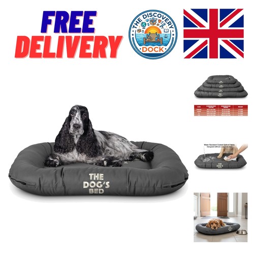 Durable medium grey dog bed - grey,