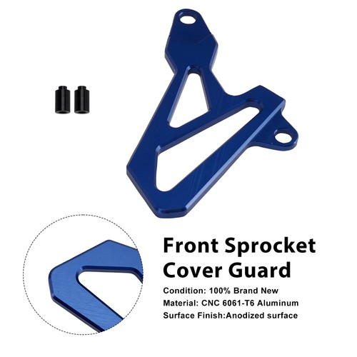 Front sprocket cover guard - front, for