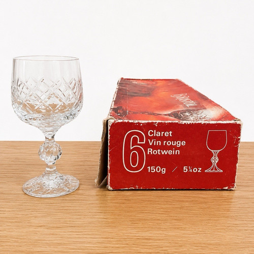 Vintage crystal wine glasses - crystal,