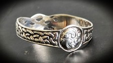 Vintage Scottish Silver Celtic  Iona Alexander Ritchie Design Napkin Ring  1935