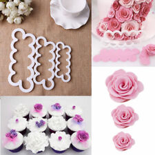 3D Rose Petal Flower Cake Cutter Fondant Icing Tool Decorating Mould Sugarcraft3