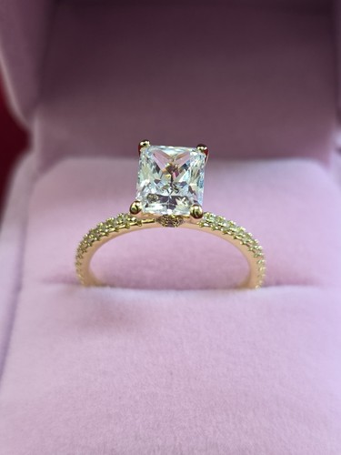 14k gold moissanite - 14k, ring