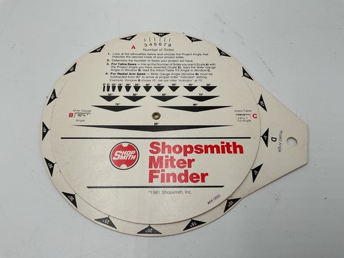 1981 shopsmith miter finder - miter,