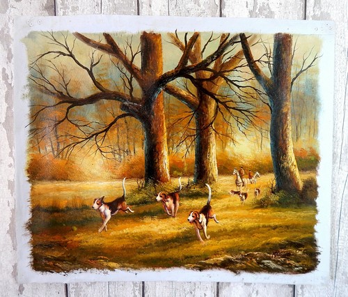 Vintage oil painting canvas - vintage,