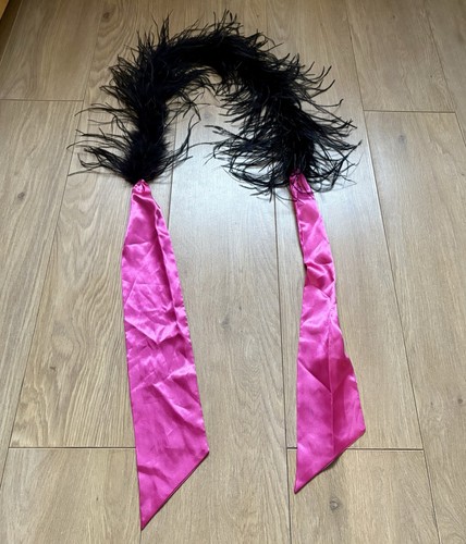 Black ostrich feather boa - feather,