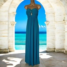 NEW Teal long dress size S 10