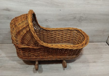 Antique Wicker Rocking Dolls
