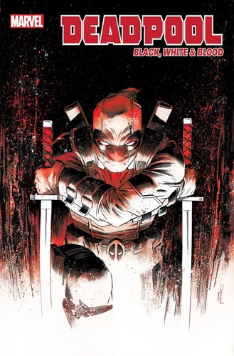 Deadpool black white blood 2 - black, #2