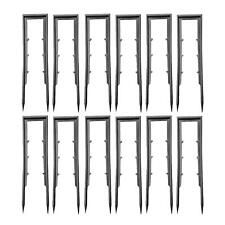 100x Fence Stakes Plastic Securing Nail Pins Reusable Durable Ground Pegs Garden