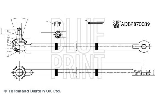 Centre rod assembly - rod, steering