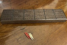 Vintage wooden cribbage board