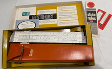 VINTAGE Keuffel & Esser K&E Deci Lon 10 Slide Rule 68 1100 w  Leather Case Box +
