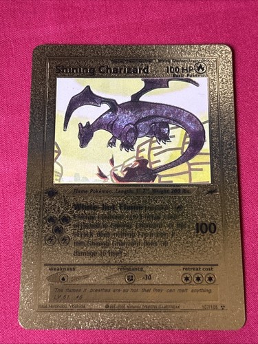 Shining charizard fire gold - v,