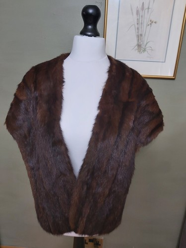 Vintage real fur lined - real, stole