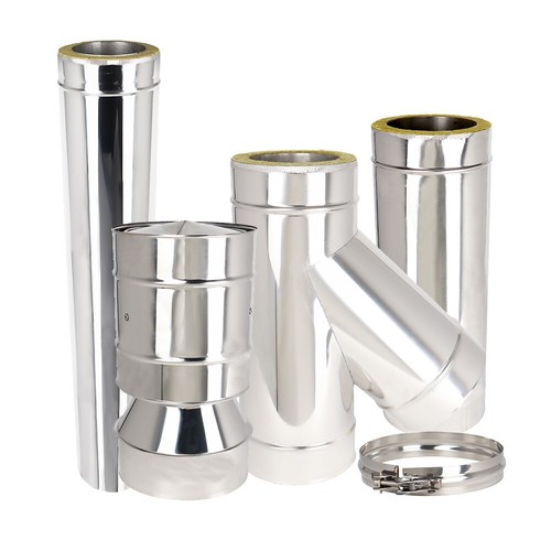 Twin wall flue pipe - pipe, stainless