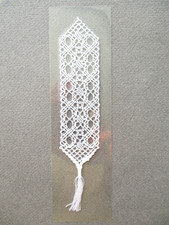 Handmade BOOKMARK Lace White