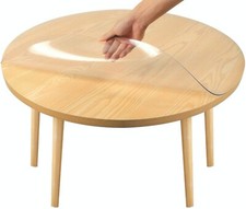 Round Transparent PVC 1.5 mm Table Protector Clear Table Cloth Plastic