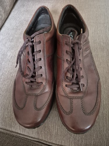 Ecco brown leather lace - , up