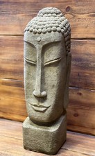 STONE GARDEN EXTRA LARGE BUDDHA HEAD STATUE DETAILED ORNAMENT GIFT